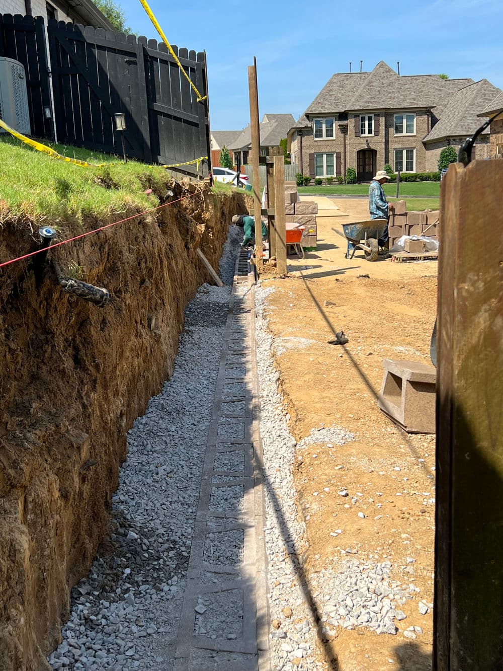 Block Retaining Wall Installation – Lakeland TN image