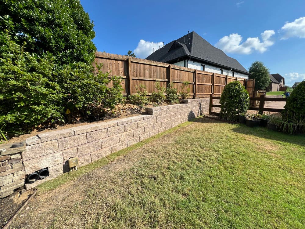 Gallery photos for Block Retaining Wall Installation – Lakeland TN: Image #5